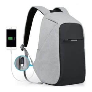 oscaurt Anti-Theft Travel Business Laptop Backpack-Grey