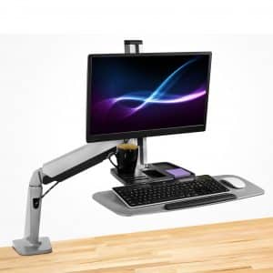 Sit Stand Workstation for Single Monitor and Keyboard