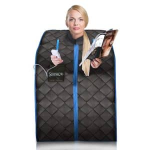 SereneLife Portable One Person Sauna with a Portable Chair
