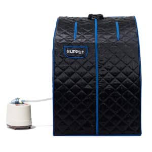 KUPPET Portable Steam Sauna with Chair and Remote Control (Black)