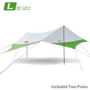 Topnaca Lightweight Tarp Shelter for Camping, Hiking, and Picnic