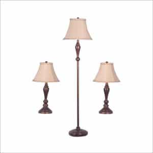 Adesso 1587-26 Classic Lamp set with Floor and Two Table Lamps
