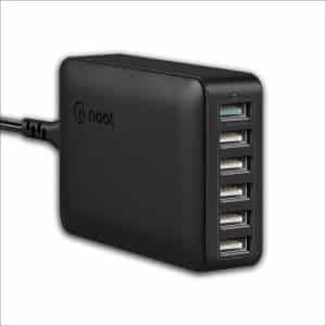 Noot products 60W 6-Port USB Charging station with Qualcomm Quick 
