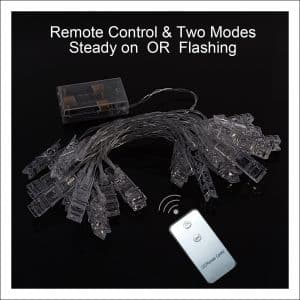 AOStar 40-LED Stringed Photo Clip Lights with Remote