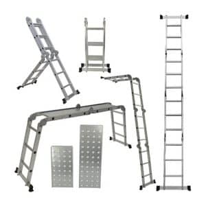 ARKSEN Aluminum Ladder Multi- task Lightweight Multi-Purpose extension Folding