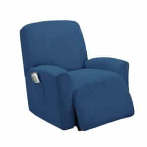 One piece Recliner Chair Stretch Furniture Slipcovers (Blue)