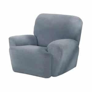 Maytex Collin Stretch Blue, 4-Piece Recliner Furniture Slipcover/ Cover