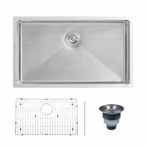 Ruvati RVH7400 Undermount 32″ Single Bowl Kitchen Sink