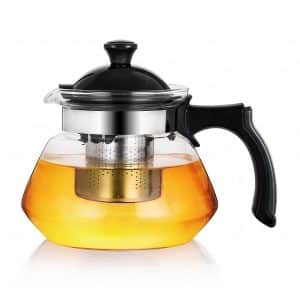 OGKitchen Glass Teapot w/Infuser – Stovetop Safe Borosilicate Tea Pot