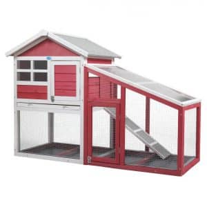 JAXPETY Wooden Bunny Coop, 2 Colors