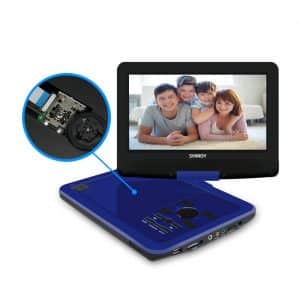 SYNAGY 10.1 inches Portable DVD CD Player (Blue)