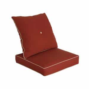 Bossima Cushions Deep Seat Pillow Patio Furniture, Brick Red