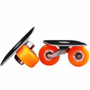 Orange Portable Roller Road Drift Skates with PU Wheels