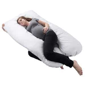Pregnancy Pillow, Full Body Maternity Pillow with Contoured U-Shape by Bluestone