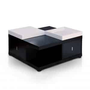 ioHOMES Morgan Coffee Table with a Serving Tray, Black