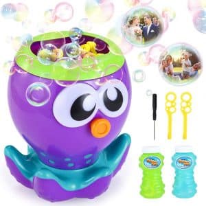 VATOS Automatic Bubble Machine for Toddlers, Two Bubble Solution