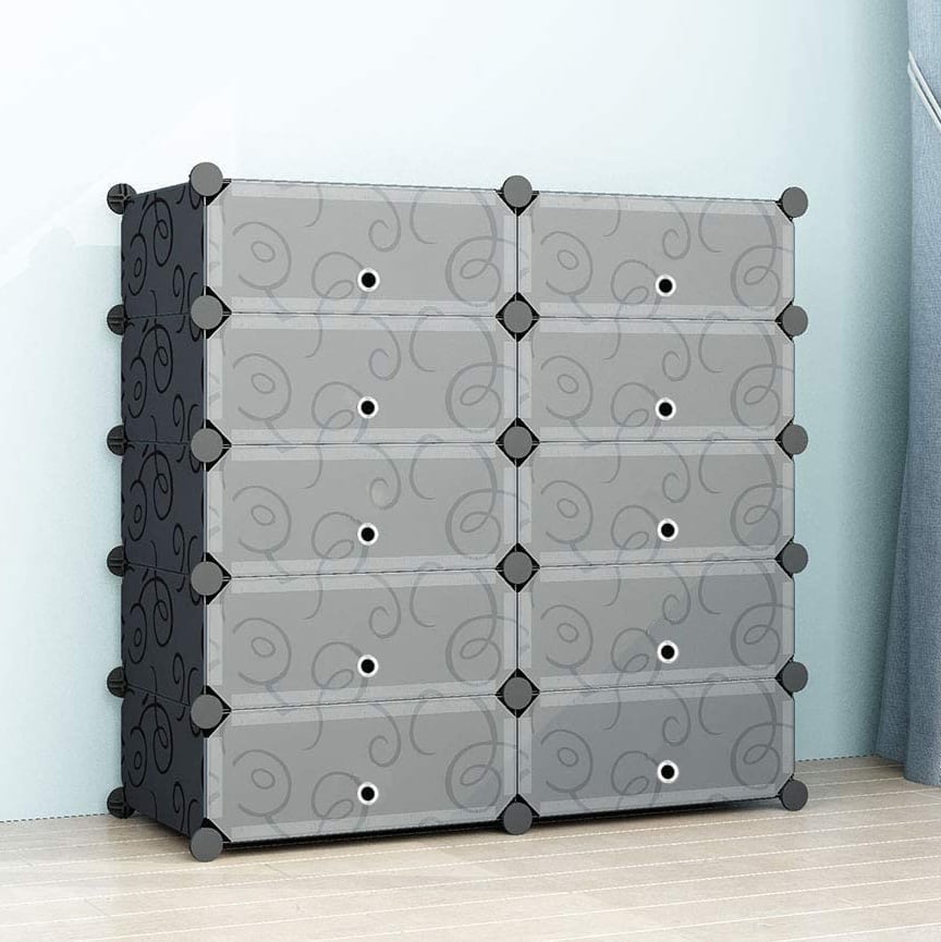 SIMPDIY Shoe Rack Shoe Box Storage System