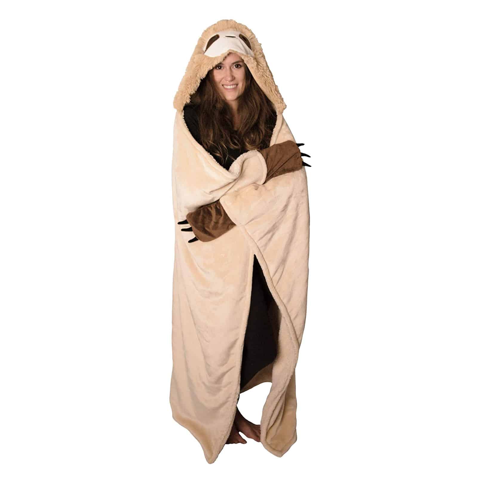 Thnapple Authentic Sloth Hooded Blanket