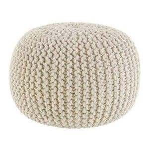 COTTON CRAFT Hand Knitted Cable Style Dori Pouf