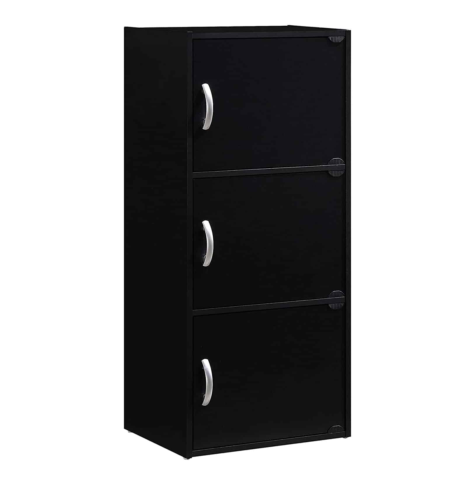 HODEDAH IMPORT 3-Shelf Bookcase Cabinet