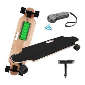 elifine Youth Electric Skateboard Electric Longboard with Wireless Remote Control