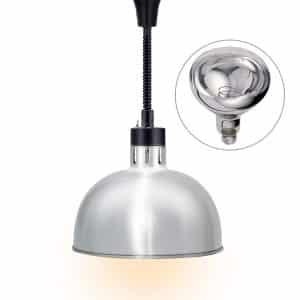 JIAWANSHUN D Type290mm Diameter Food Warmer Food Heat Lamp (Silver) 110V
