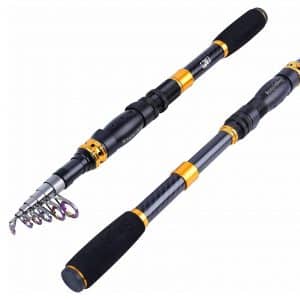 Sougayilang 24 Ton Carbon Fiber Telescopic Fishing Rod with Retractable Handle